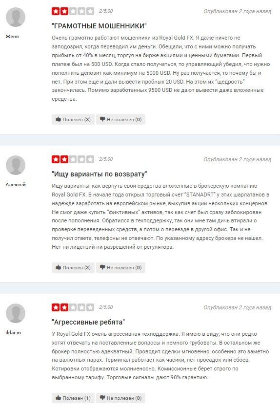 Royal Gold FX отзывы