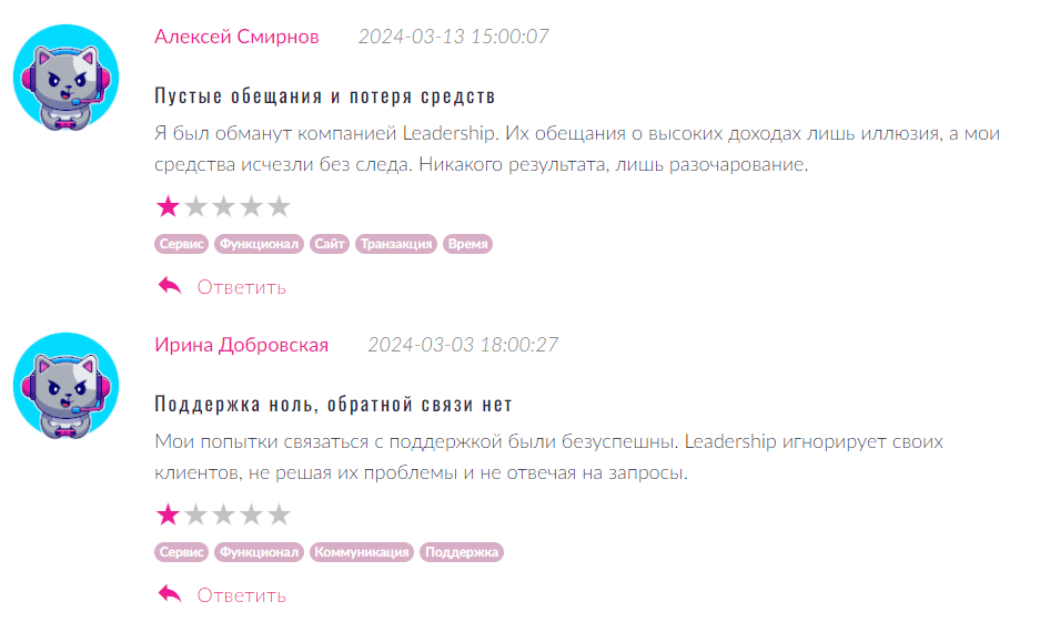 скам-проект Leadership Pro