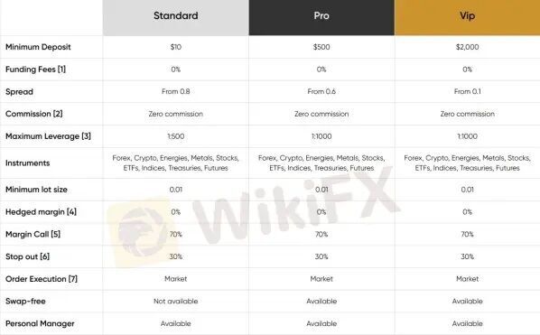 goldfx типы счетов