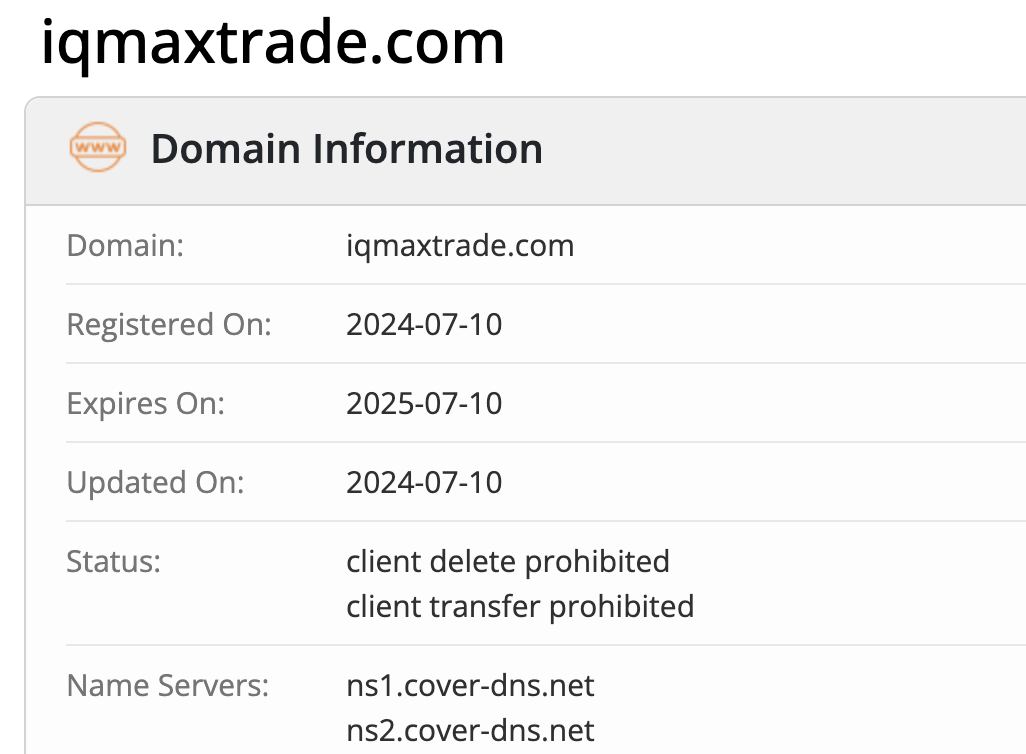 IQMAXTRADE LTD домен